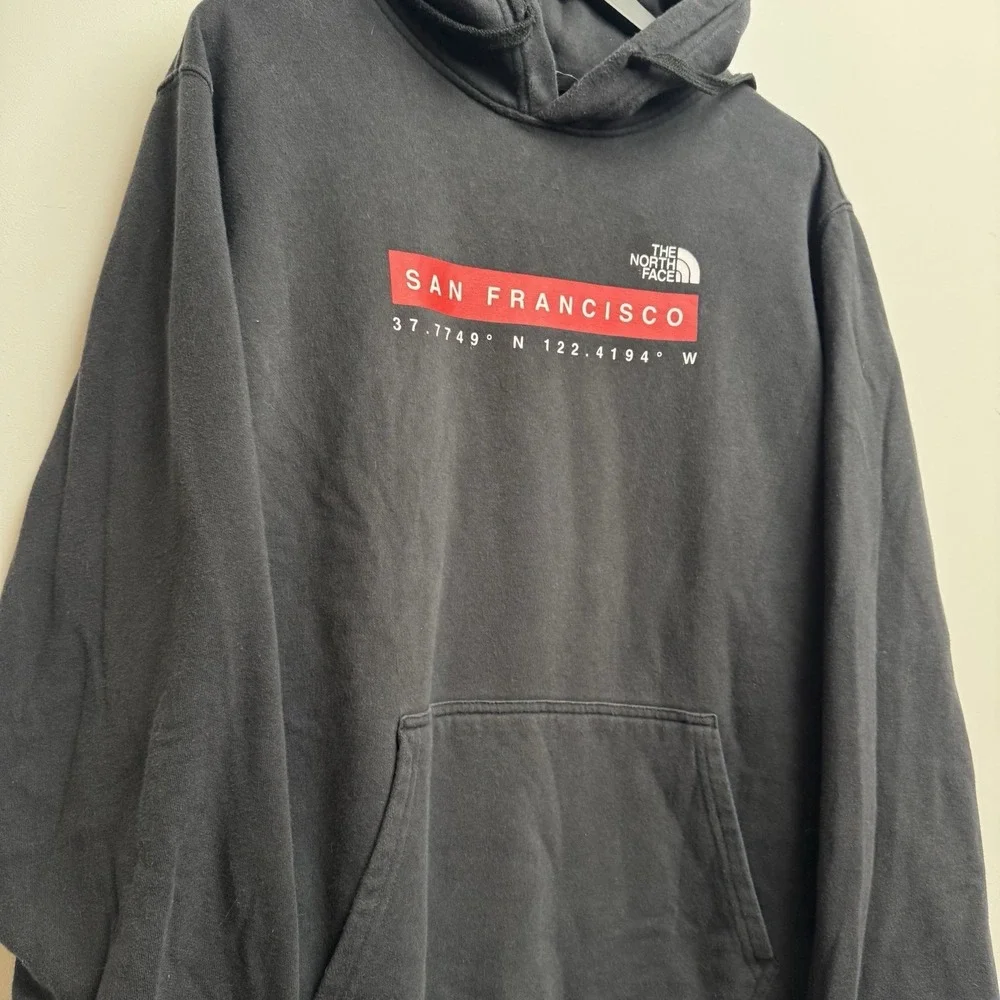 The North Face San Francisco XL Black Coordinates Hoodie Pullover‎ Men's